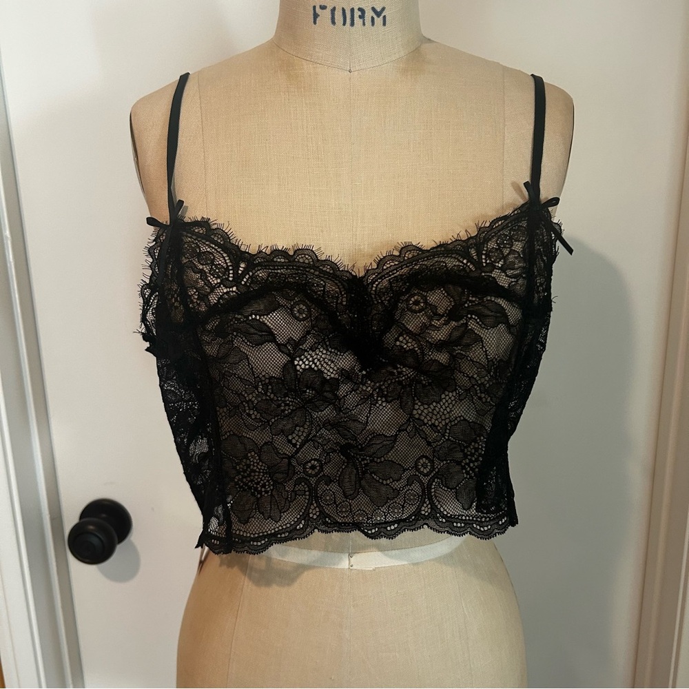 Victoria's Secret Black Lace Lingerie Top